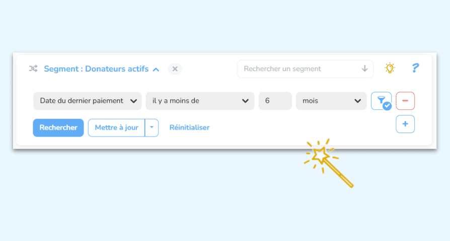 Catégorisez vos contacts grâce aux segments dynamiques et restez toujours à jour.