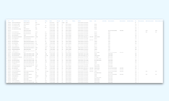 Un tableau rempli de données qui ne vous concernent pas toujours.